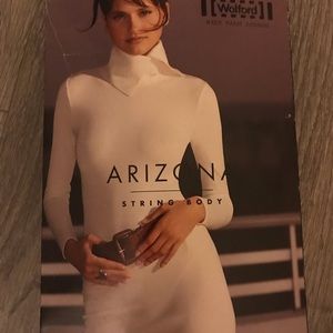 Wolford string bodysuit with collar